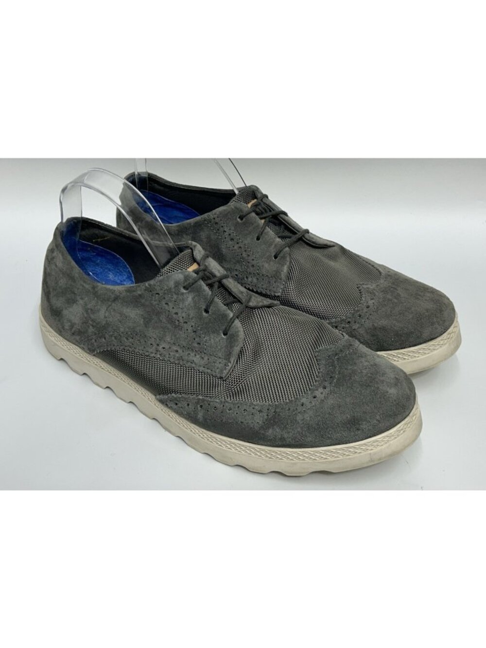 PF Flyers Men's Suede Wing Tip Oxford Sneakers Size 12 Grey Preppy School Work